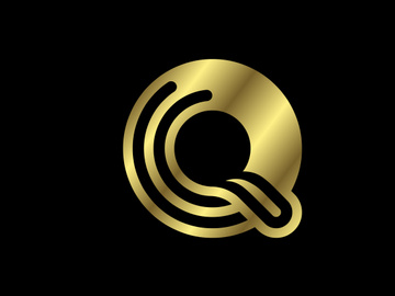 Golden capital letter. Graphic alphabet symbol for logo, Poster, Invitation. vector illustration