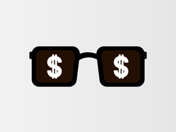 Cool Sunglass Dollar Sign Logo Vector Design