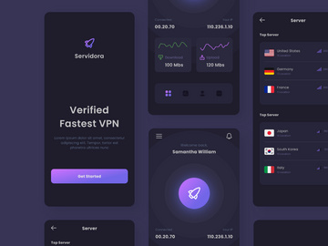 Servidora - VPN Mobile App UI Kit