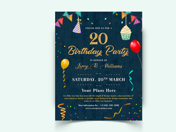 Birthday Party Social Media Post Template