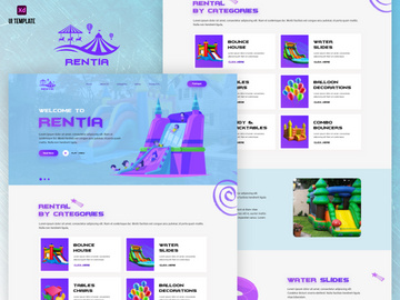 Rentia UI Template - UI Adobe XD