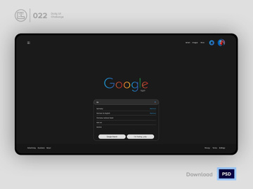 Google dark Redesign | Daily UI challenge - Day 022/100