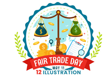 12 World Fair Trade Day Illustration