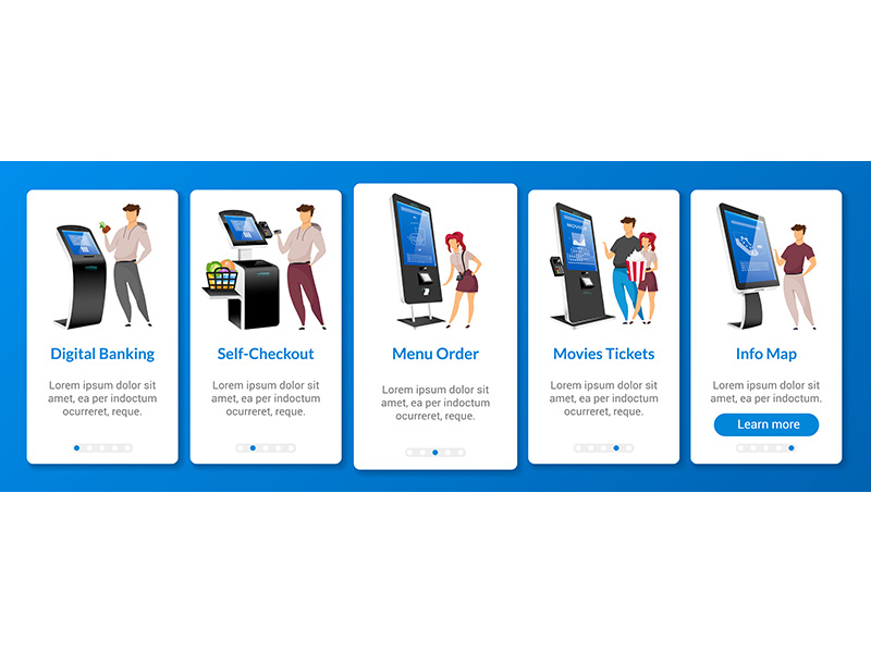 Digital banking onboarding mobile app screen flat vector EpicPxls