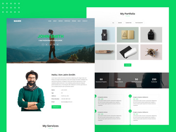 Manik Personal Portfolio HTML Landing Page Template