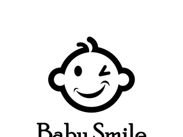 Cute Happy Baby Face Smile Logo Template