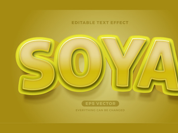 Soya editable text effect vector template