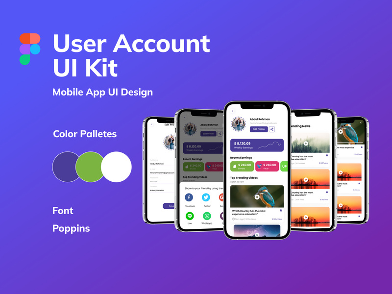 Profile Mobile UI Design by Shah Rukh Khan ~ EpicPxls