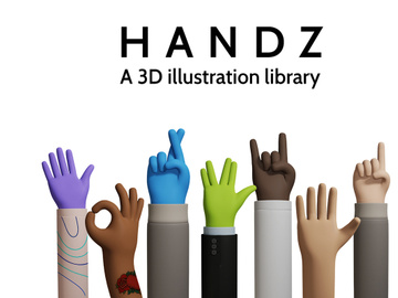 HANDZ Free 3D Hand Illustration