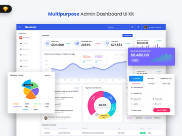 Queenley - Multipurpose Admin Dashboard UI (SKETCH)