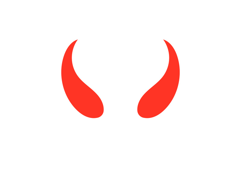 Devil horn red logo icon by Upgraphic EpicPxls