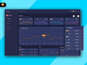 Delivius - Cryptocurrency Admin Dashboard (SKETCH)