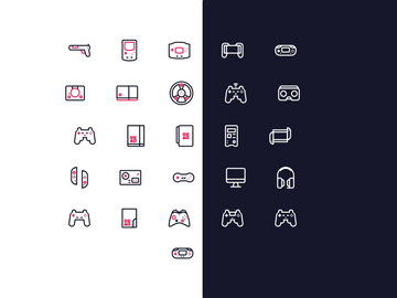 Console Game Icon Set