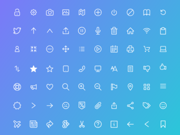100 Flat icon for Adobe Xd
