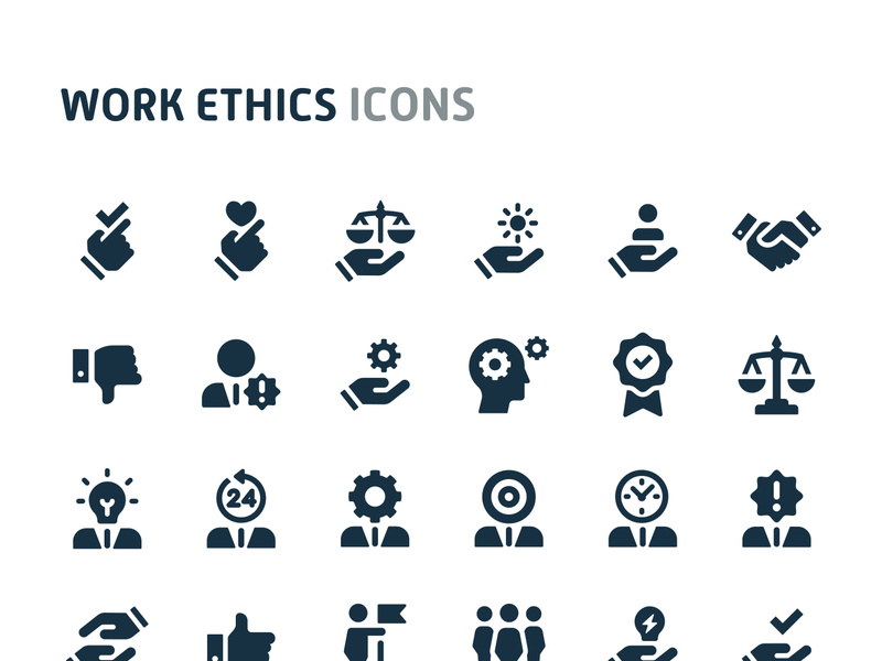 work ethics icons by Coder bytes ~ EpicPxls