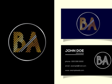 Initial Letter B A Logo Design Vector. Graphic Alphabet Symbol For Corporate Business Identity