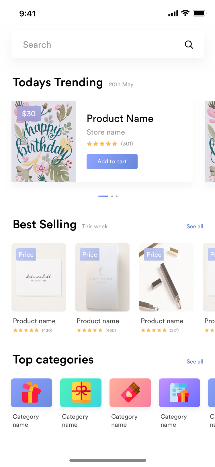 Kamartaj - 礼品店UI套件(Kamartaj - gift shop UI kit)插图2