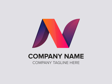 N letter Modern logo