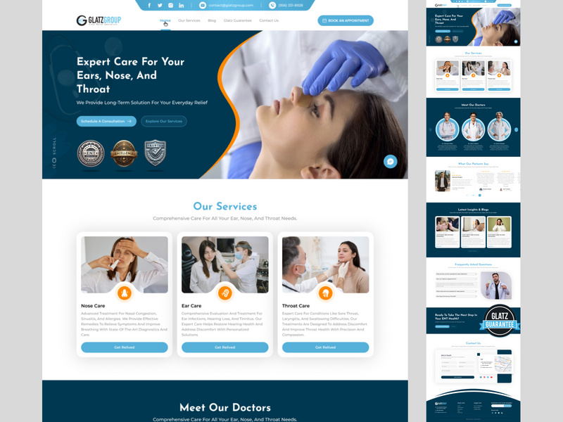 ENT Doctor Website UI/UX Design Kit by Trushitprajapati5 ~ EpicPxls