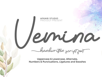 Vemina Handwritten Monoline Script Font