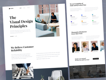 Visual Design Consultancy Landing page