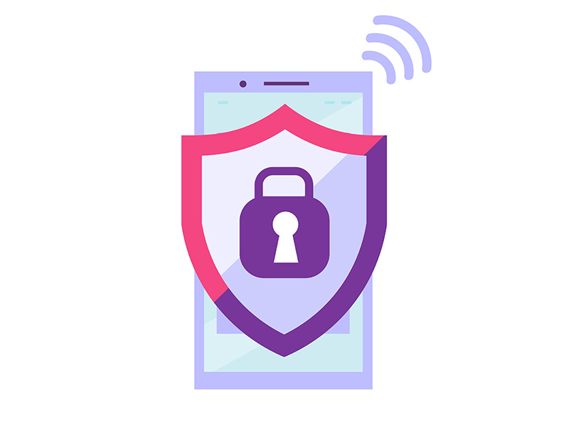 Mobile high protection flat vector illustration by The Img ~ EpicPxls