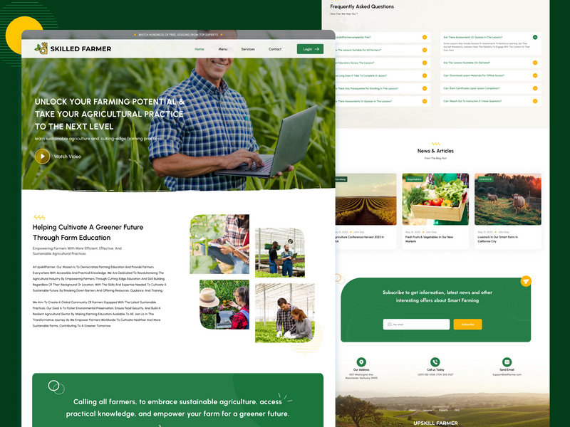 Farming Landing Page by Aakash Mehra ~ EpicPxls
