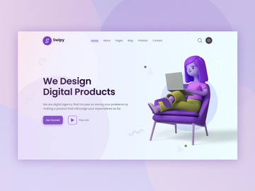 Creative agency landing page UI Template