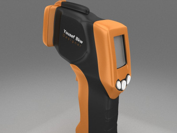 Infrared Thermometer Free 3D Model