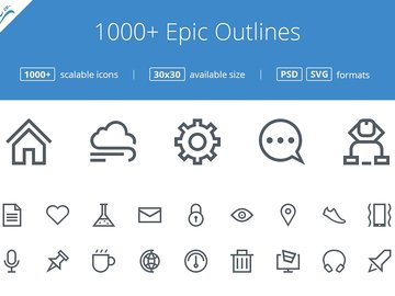 1000+ Epic Outline icons