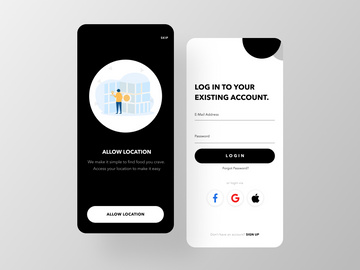 Food app login Allow location #1