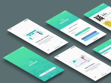 E-Book Mobile App UI Kit