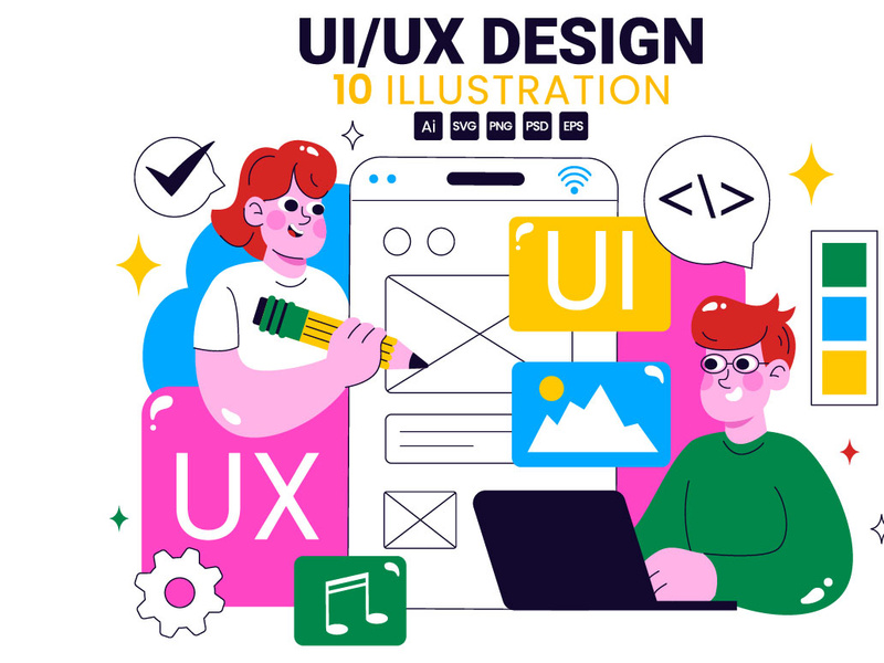 10 Ui Ux Design Vector Illustration by denayuneep ~ EpicPxls