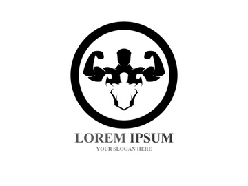 Vector object and Icons for Sport Label  Gym Badge  Fitness Logo Design