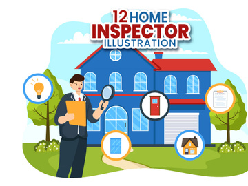 12 Home Inspector Illustration