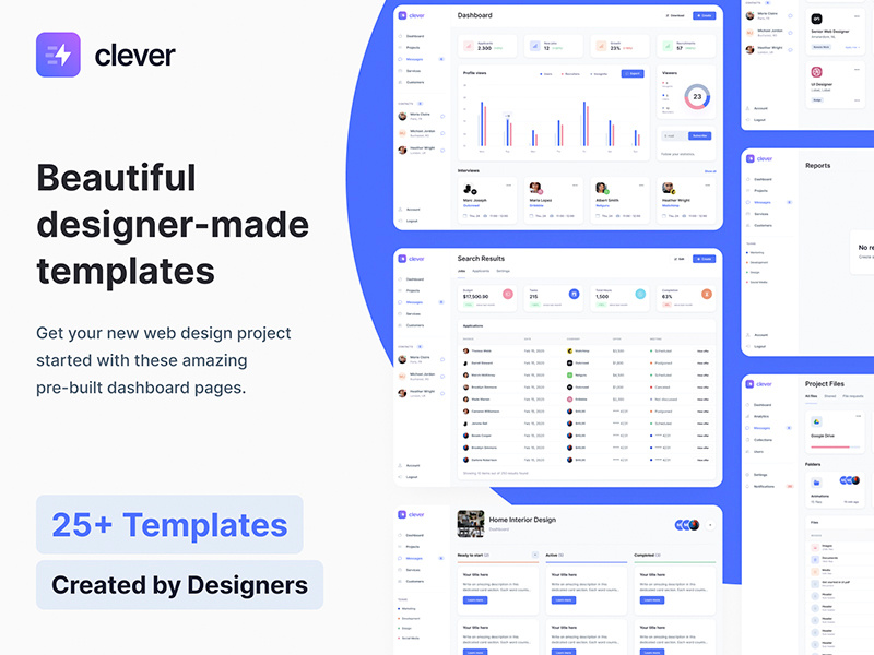 Clever Dashboard UI Kit by SigmaGFX ~ EpicPxls
