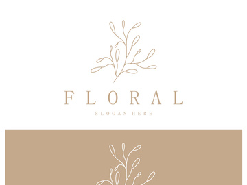 Elegant floral and leaf frame. Delicate botanical vector illustration for labels, spas, corporate identity, and wedding invitations