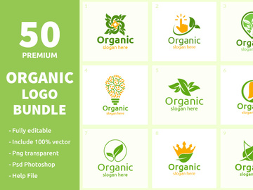 50 Organic Logo Bundle