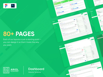 Ariol Dashboard Template Design Figma and Photoshop