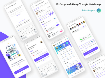 Recharge and Money Transfer Mobile App UI Kit