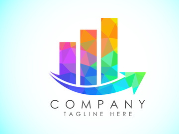 Finance and accounting logo low poly art style design vector template, Business finance logo