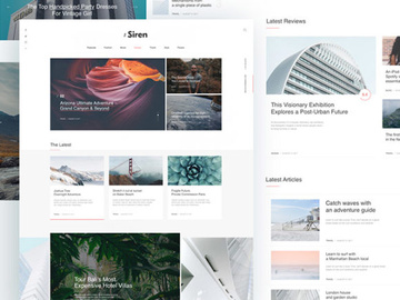 The Siren: One-page blog/magazine design concept