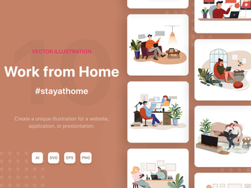 M87_Work from home Illustrations