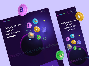 Crypto coin wallet landing page