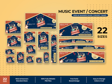 Music Event Web Ad Banners