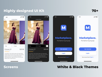Modern and stylish e-commerce shopping APP application UI kit