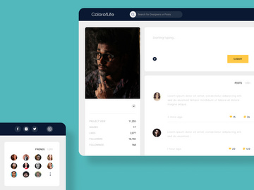 User profile template for website