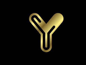 Golden capital letter. Graphic alphabet symbol for logo, Poster, Invitation. vector illustration