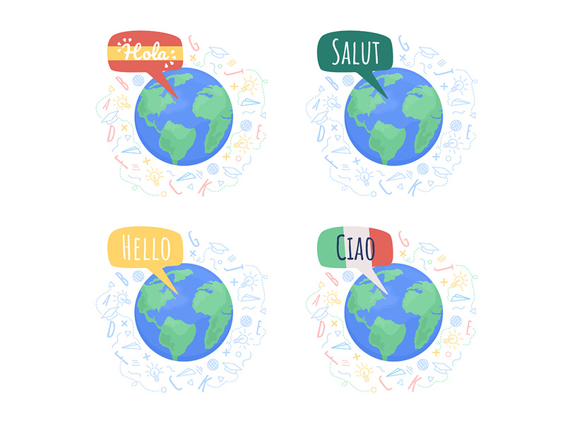 Language Communities Illustration Set By NTL Studio EpicPxls