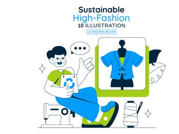 10 Sustainable High Fashion Illustration